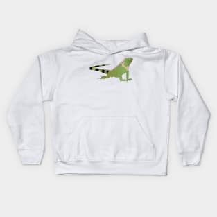 Reptile design, green iguana, wildlife gifts Kids Hoodie